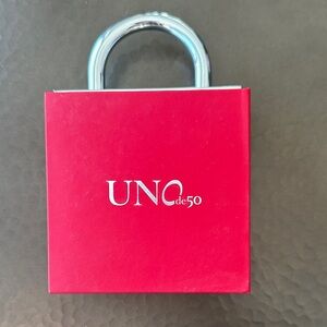 UNO de 50 Vibrant Red Bag with Silver Handle